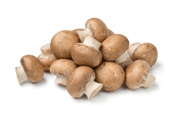 Fototapeta na wymiar Heap of fresh raw chestnut mushrooms
