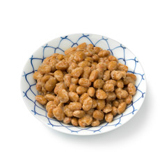  Bowl with traditional Japanese fermented soybeans called natto