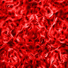 Abstract red psychedelic background. Square orientation.