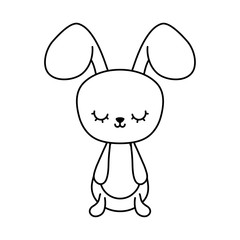 cute rabbit animal character