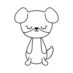 cute dog animal isolated icon
