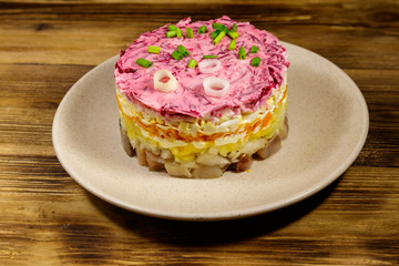 Traditional russian salad 