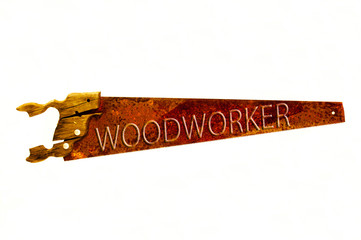 Rusty old handsaw