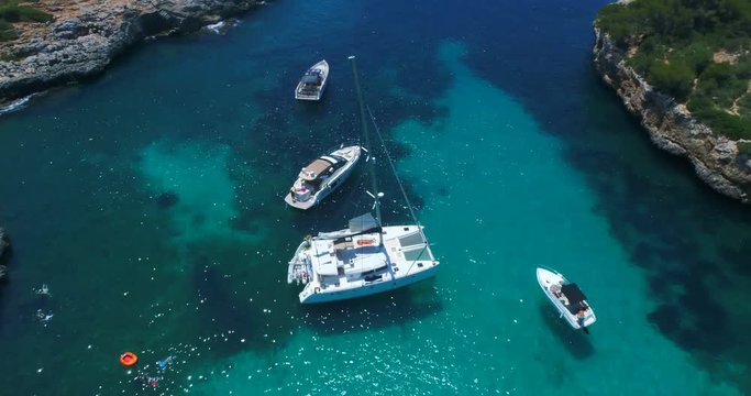 One of the most beautiful beaches in Mallorca, Spain.