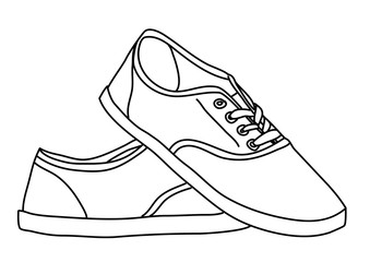 Snickers line drawing. Vector illustration