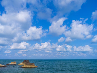 Beautiful, multi-colored clouds at sunset. Ko Phangan.Thailand.