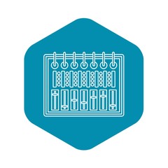 Sound studio record equipment icon. Outline illustration of sound studio record equipment vector icon for web