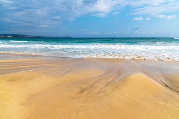 Beautiful sandy beach on the island of Cyprus
