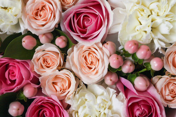 Beautiful floral background in the Box with the macaroons on top of the background
