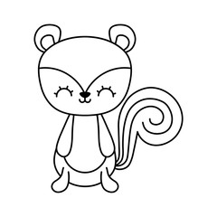cute chipmunk animal icon
