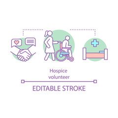 Hospice volunteer concept icon