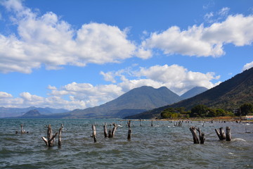 Vue Panoramique Lac Atitlán Guatemala