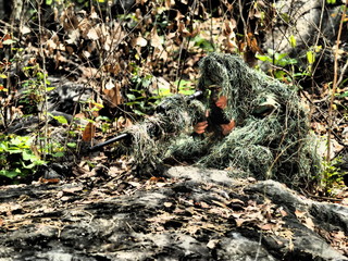 A sniper team in operation