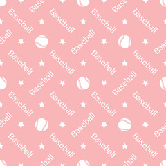 Vector sports seamless pattern with baseball balls