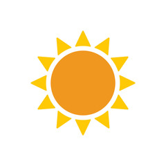 Sun icon on background for graphic and web design. Simple vector sign. Internet concept symbol for website button or mobile app.
