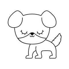 cute dog animal isolated icon