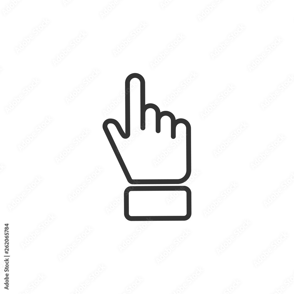 Poster Hand click icon in simple design. Vector illustration