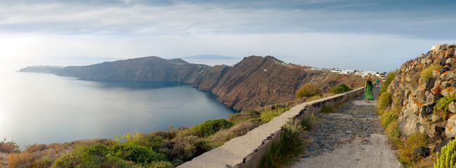Path upon the ridge in Santorini, Greece © Yury Kirillov