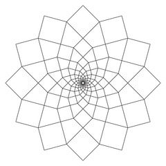 Obraz premium Simple Mandala Shape for Coloring. Vector Mandala. Floral. Flower. Oriental. Book Page. Outline.