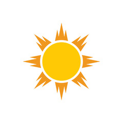 Sun icon on background for graphic and web design. Simple vector sign. Internet concept symbol for website button or mobile app.