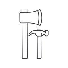 construction tools isolated icon