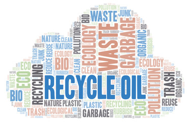 Obraz premium Recycle Oil word cloud.
