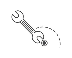 wrench tool isolated icon