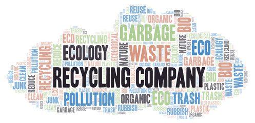 Fototapeta premium Recycling Company word cloud.