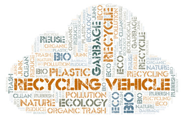 Obraz premium Recycling Vehicle word cloud.