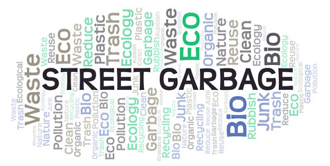 Fototapeta premium Street Garbage word cloud.
