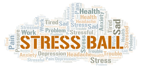 Obraz premium Stress Ball word cloud.