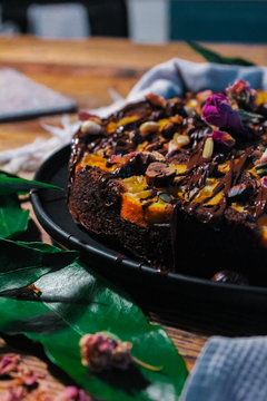 Orange chesnut cake