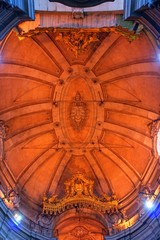 Ceiling of the church of the Clerigos in Oporto, Portugal
