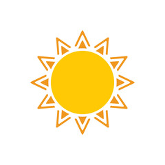 Sun icon on background for graphic and web design. Simple vector sign. Internet concept symbol for website button or mobile app.