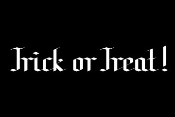 Trick or treat - Halloween typography
