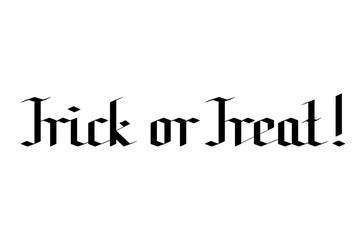 Trick or treat - Halloween typography