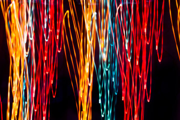 Long Exposure Christmas Tree Garland