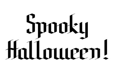 Spooky halloween - typography