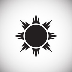 Sun icon on background for graphic and web design. Simple vector sign. Internet concept symbol for website button or mobile app.