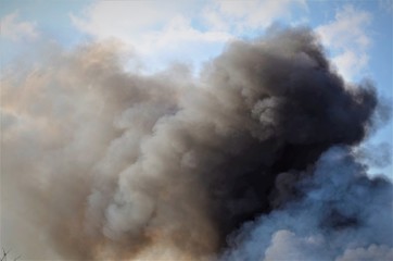 smoke in the sky.