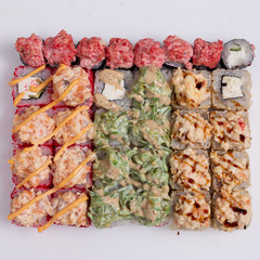 Sushi, rolls, fish, rice