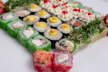 Sushi, rolls, fish, rice