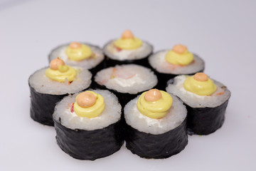 Sushi, rolls, fish, rice