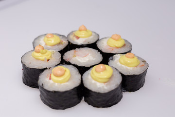 Sushi, rolls, fish, rice