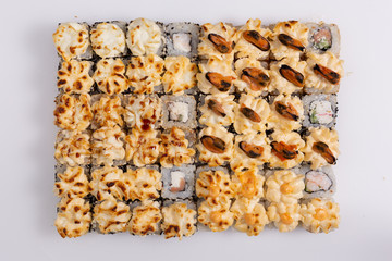 Sushi, rolls, fish, rice