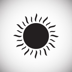 Sun icon on background for graphic and web design. Simple vector sign. Internet concept symbol for website button or mobile app.