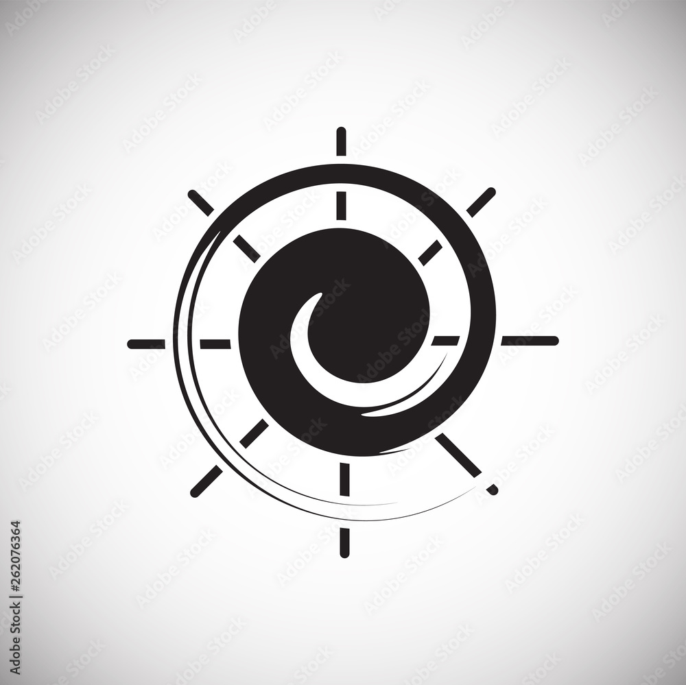 Poster sun icon on background for graphic and web design. simple vector sign. internet concept symbol for w