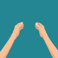 Hands hold. Template vector illustration
