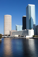 Fototapeta na wymiar Tampa's Downtown Reflections