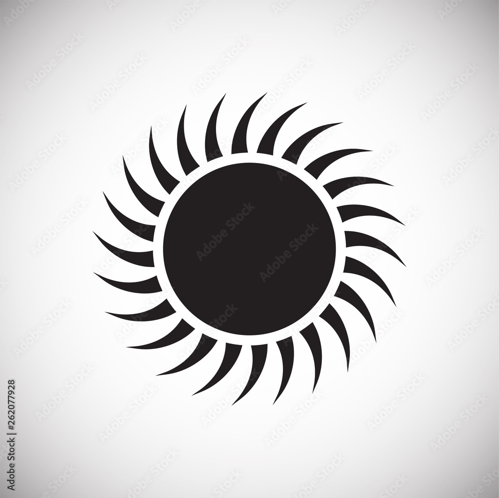 Poster sun icon on background for graphic and web design. simple vector sign. internet concept symbol for w